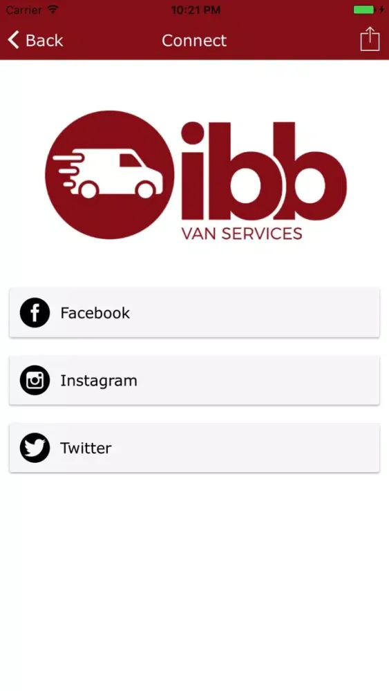 Screenshot di IBB Van Services