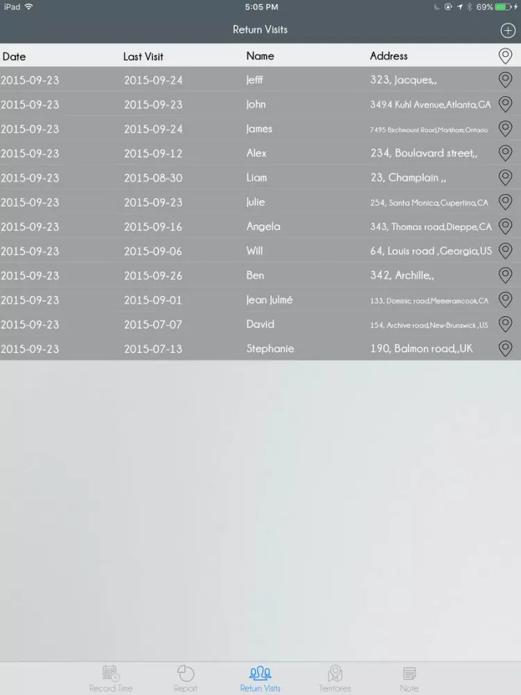 JW Tracker - Field Service Tracking for JW iPad  스크린샷