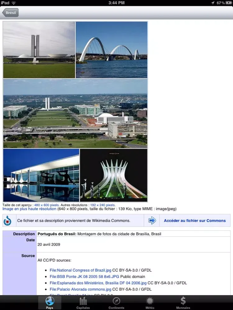 Tangkapan skrin Pays du Monde Free iPad