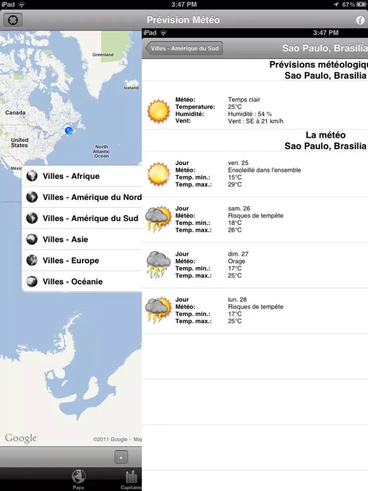 Tangkapan skrin Pays du Monde Free iPad