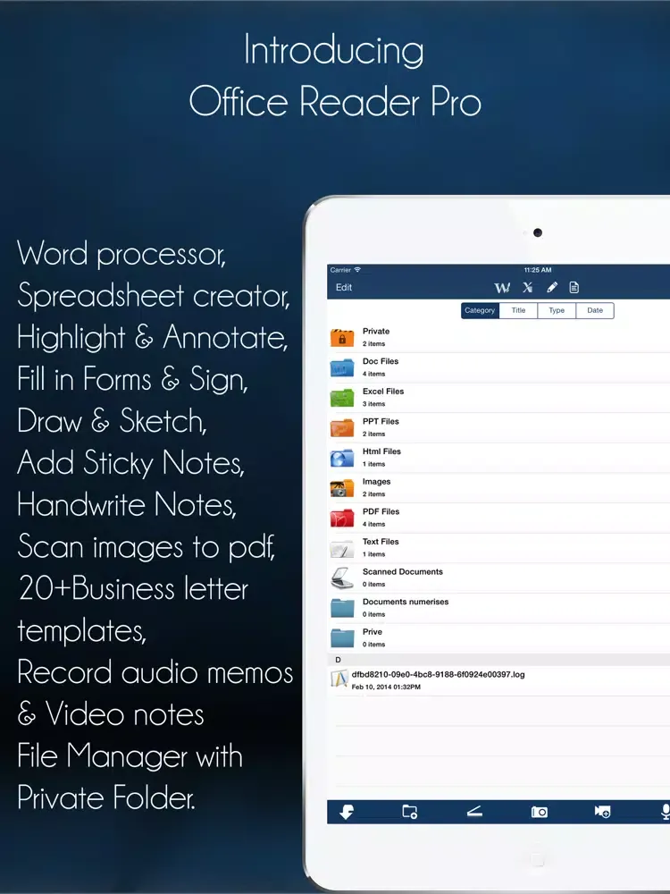 ภาพหน้าจอของ Office Reader: For Microsoft Office iPad 