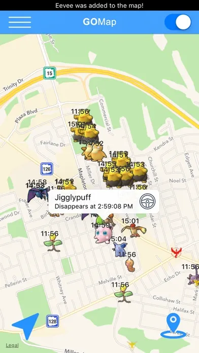 Tangkapan layar Live Radar - Maps and Notification for Pokémon GO