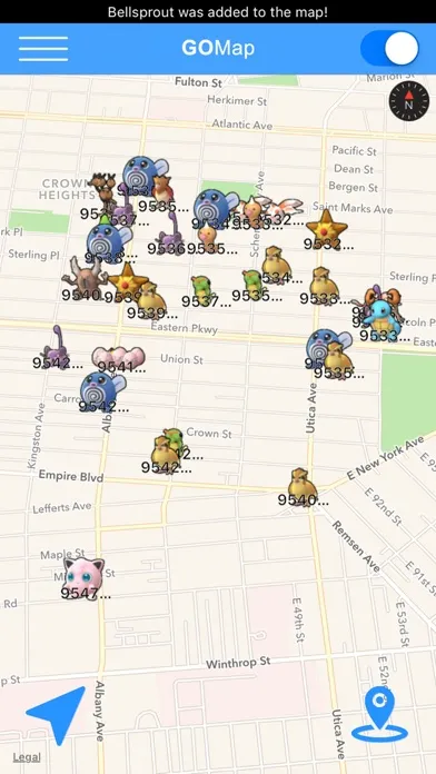 Tangkapan layar Live Radar - Maps and Notification for Pokémon GO