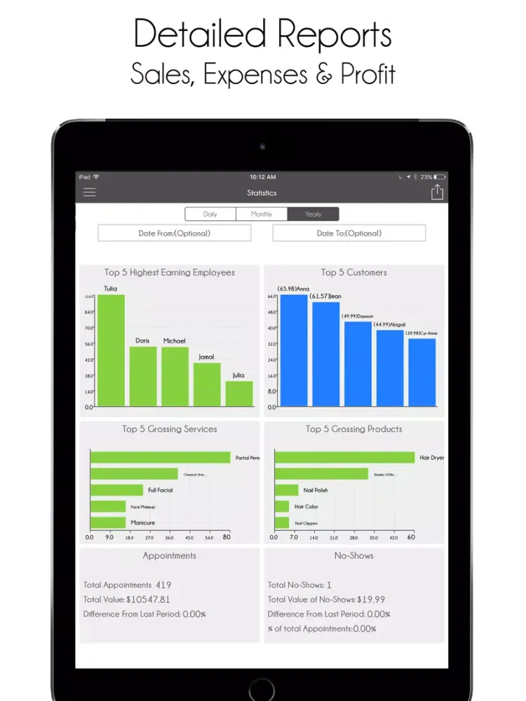 Salon Manager: Appointment Book, Scheduling, POS and Accounting iPad 应用截图