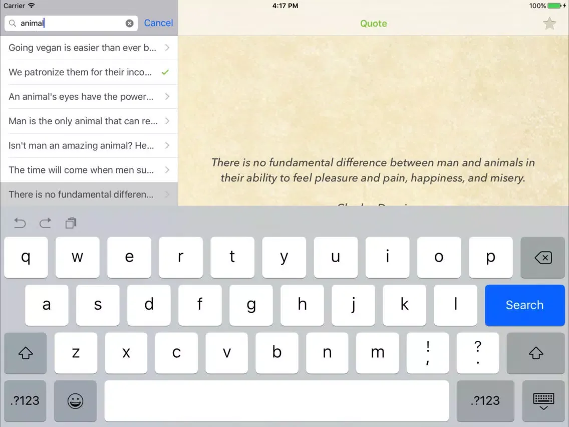 Vegetarian & Vegan Quotes iPad  سکرین شاٹس