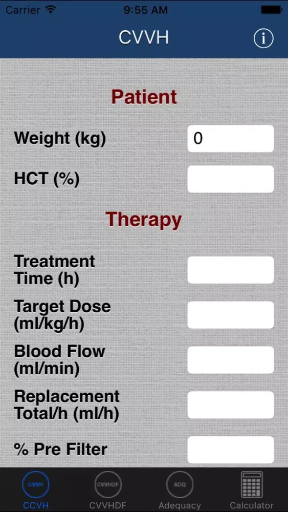تصاویر CRRT Calculator