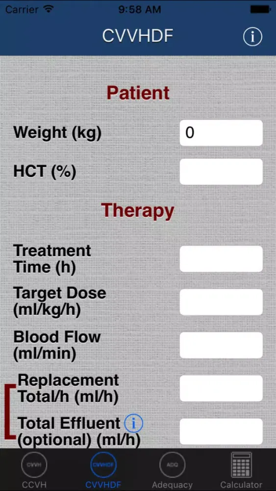 تصاویر CRRT Calculator