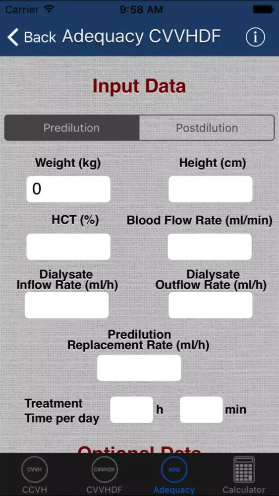تصاویر CRRT Calculator