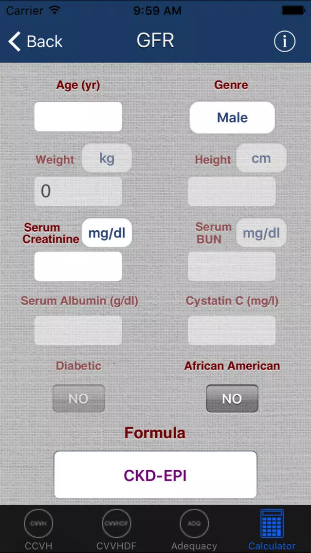 CRRT Calculator应用截图
