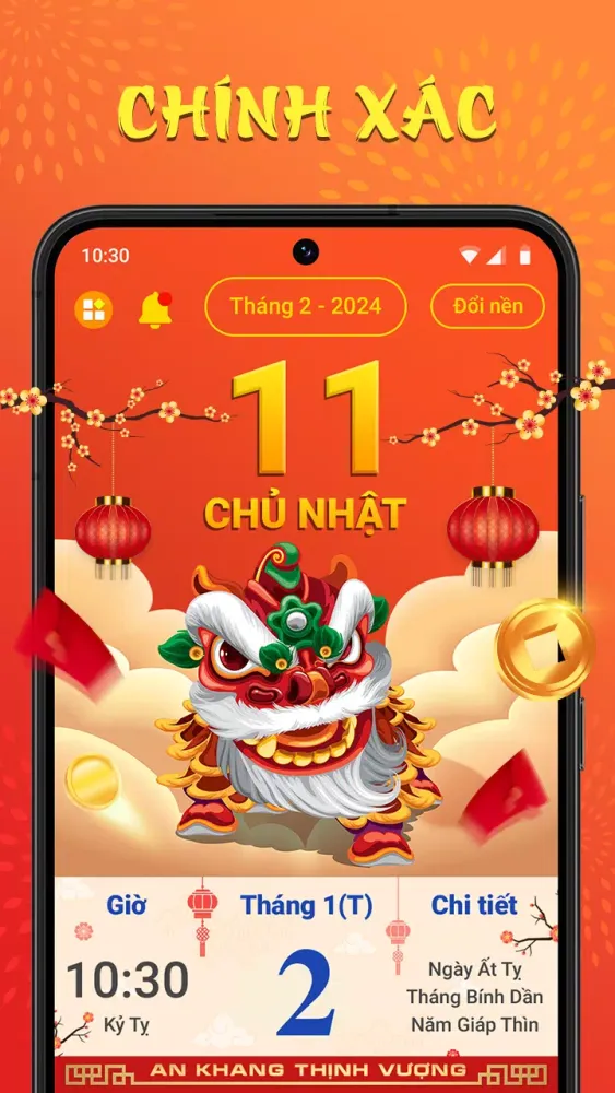 Tangkapan skrin Lịch Âm 2025 - Lịch Vạn Niên