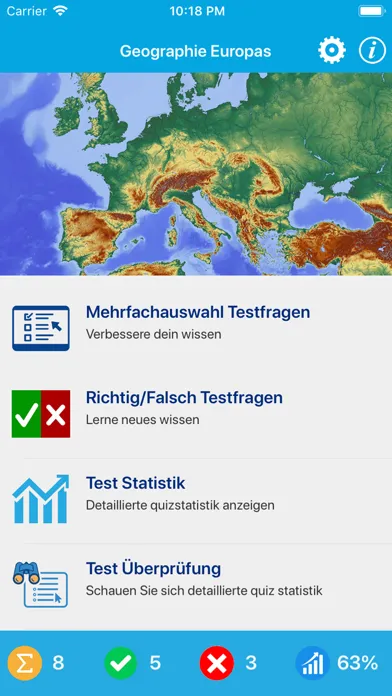 Geographie Europas Quiz Screenshots