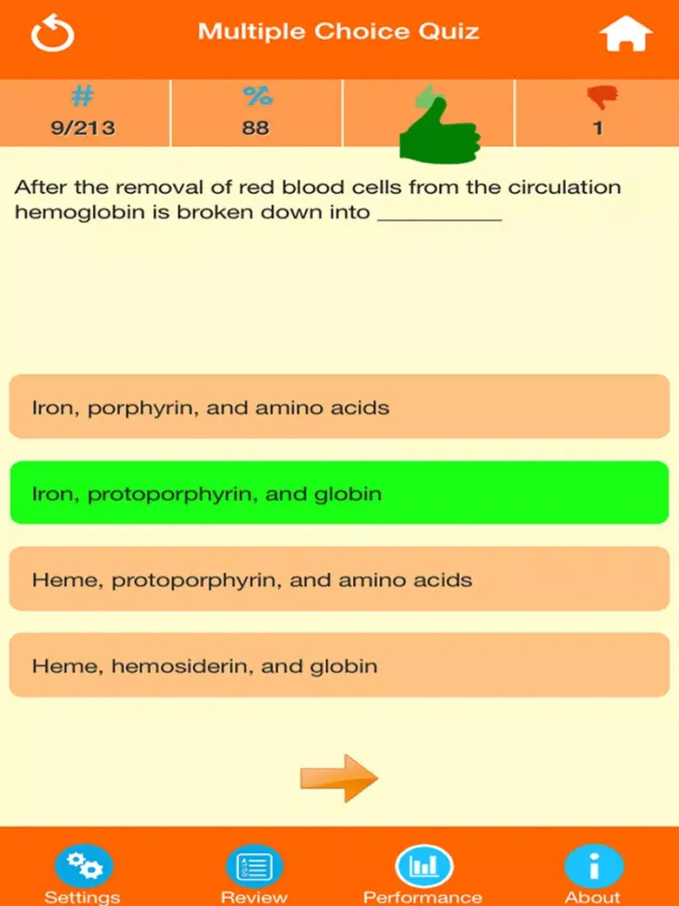 Medical Science : Hematology Quiz iPad  Screenshots