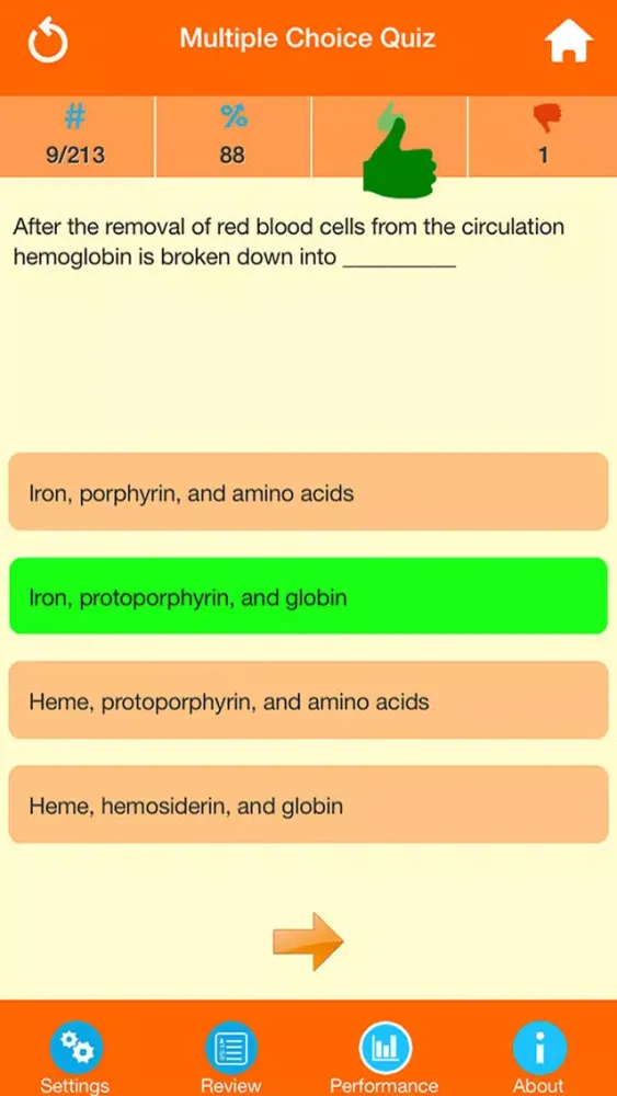 Medical Science : Hematology Quiz Screenshots