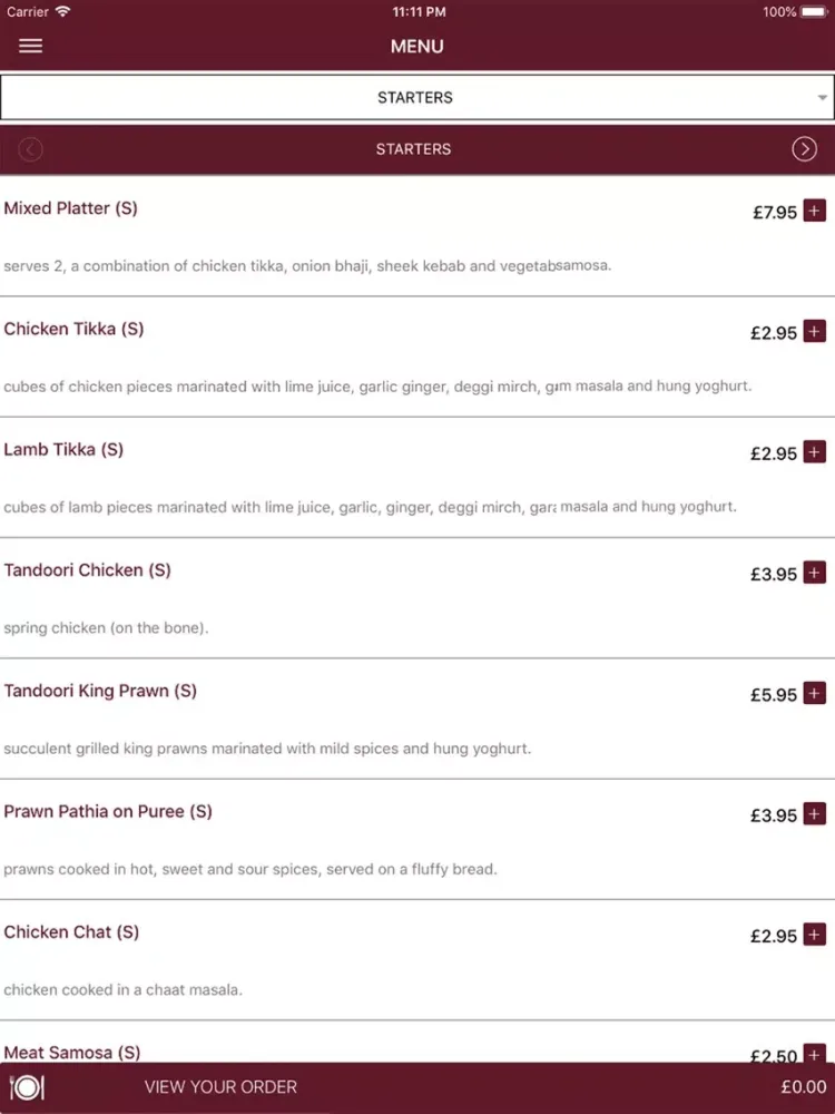 Capturas de pantalla de Indian Kitchen Redditch iPad 