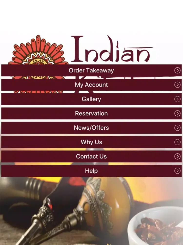Capturas de pantalla de Indian Kitchen Redditch iPad 