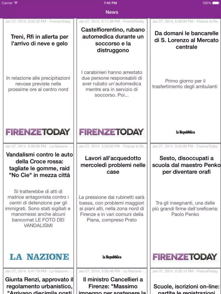 Capturas de pantalla de FirenzeLiveNews iPad 