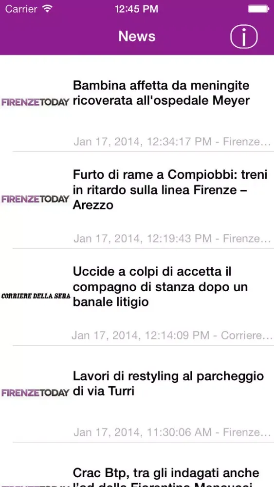Capturas de pantalla de FirenzeLiveNews