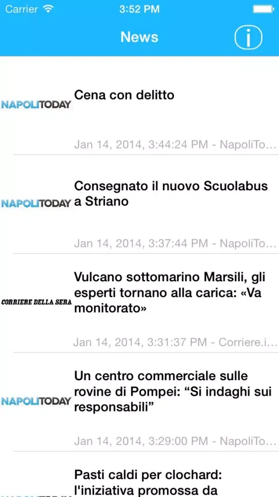 Capturas de pantalla de NapoliLiveNews