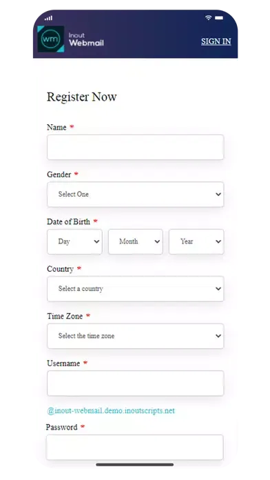 Inout Webmail应用截图