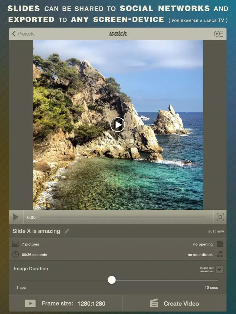 Slide X Pro ● Slideshow Creator ● Professional HD iPad 应用截图