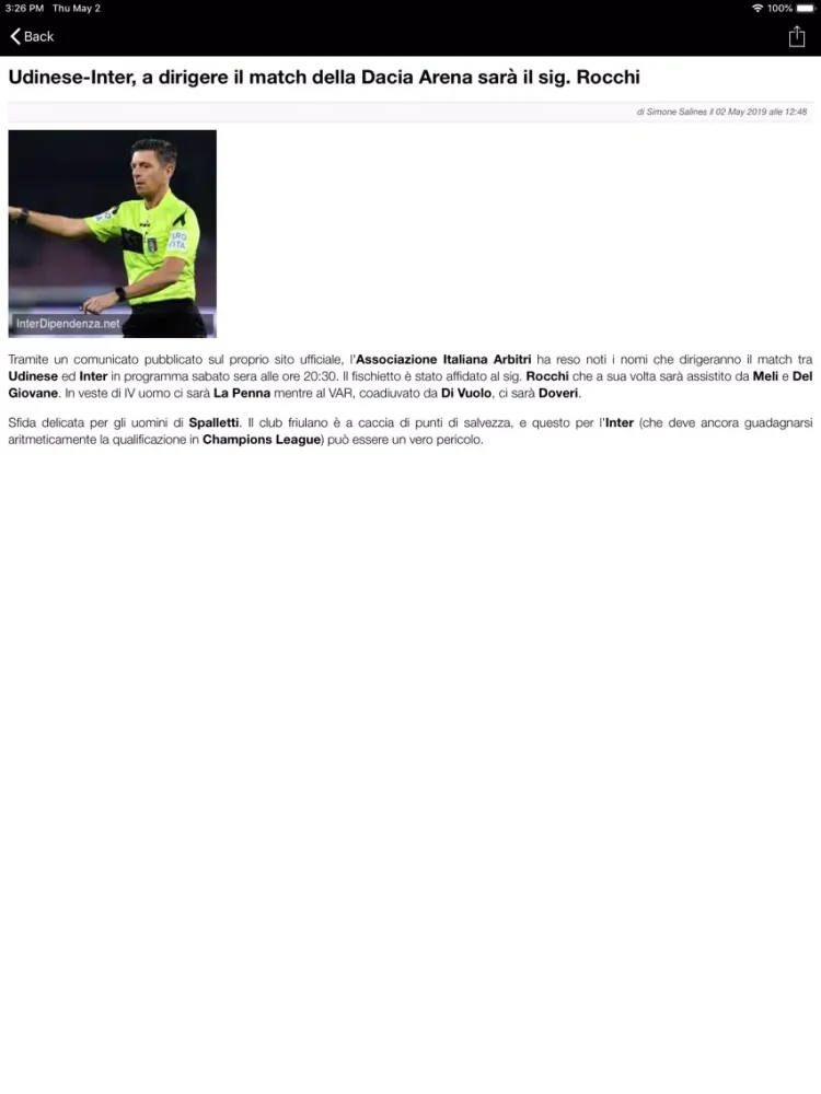 ภาพหน้าจอของ Inter News | Inter Dipendenza iPad 