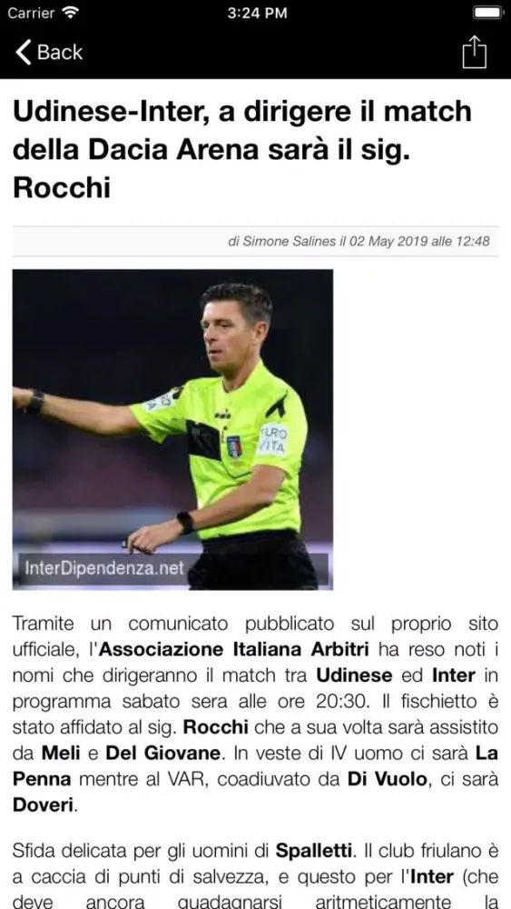 ภาพหน้าจอของ Inter News | Inter Dipendenza