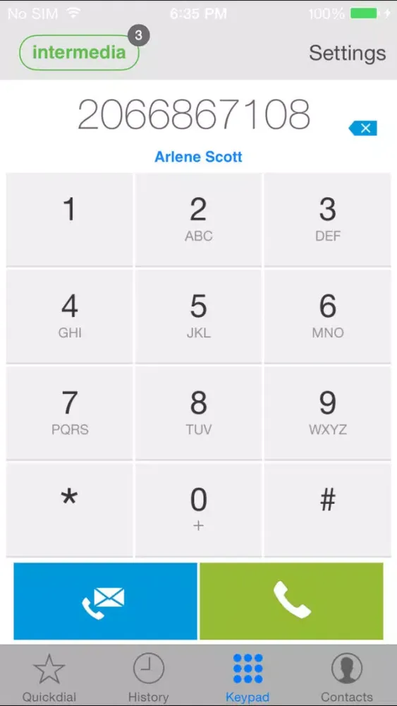 Intermedia softphone应用截图