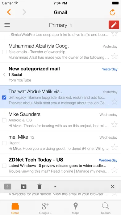 Tabs for Google - Gmail, Google Plus, Maps and Search Screenshots