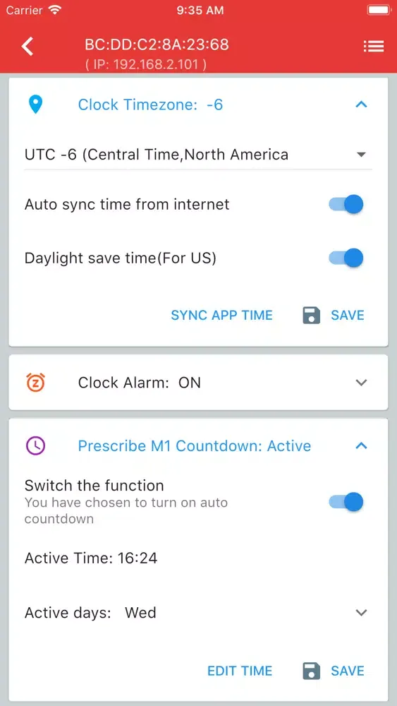 Ảnh chụp màn hình của OClock 6