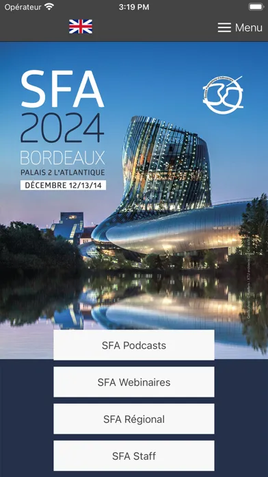 Screenshot di SFA Congrès