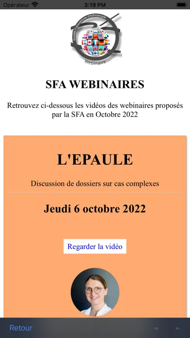 Screenshot di SFA Congrès