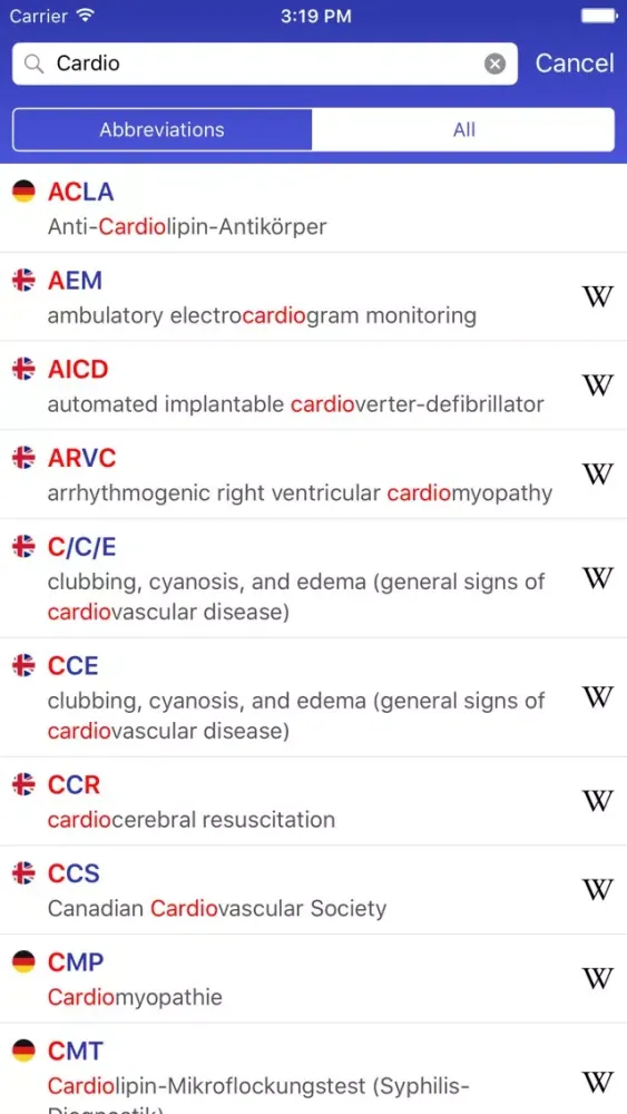 MAG Medical Abbreviations & Acronyms Glossary應用截圖