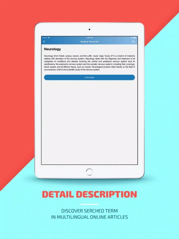 Medical Terms EN iPad  Screenshots