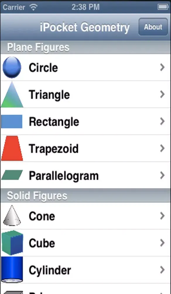 iPocket Geometry应用截图