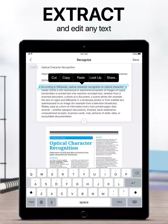 Tangkapan skrin iScanner - PDF Scanner App iPad 