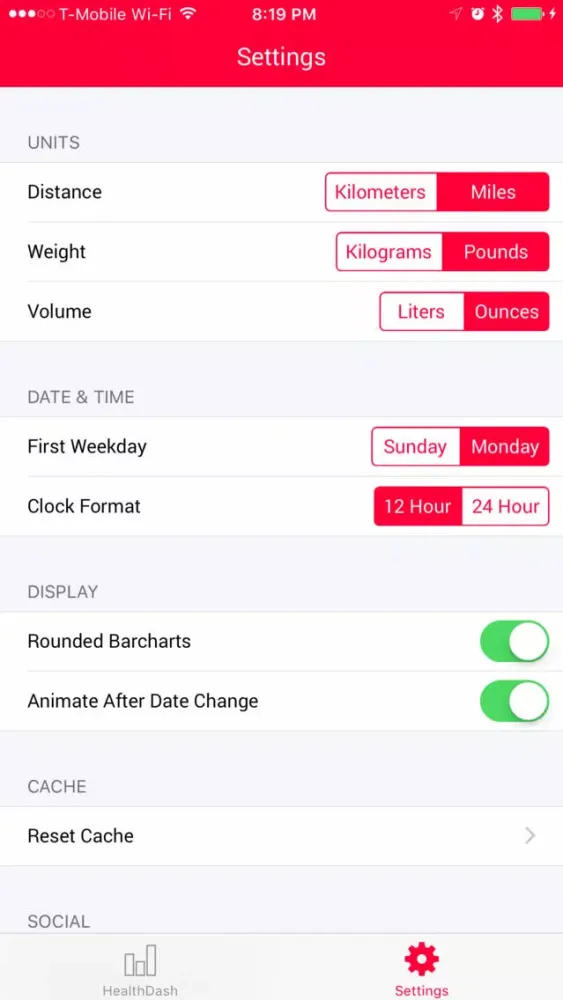 Zrzuty ekranu HealthDash for Health App - Activity Dashboard