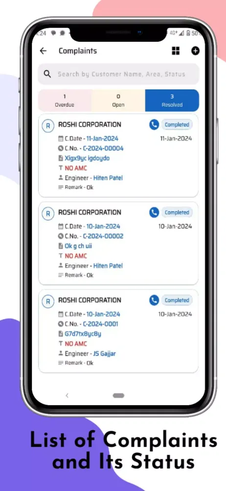 Zrzuty ekranu Any Service (AMC Management)