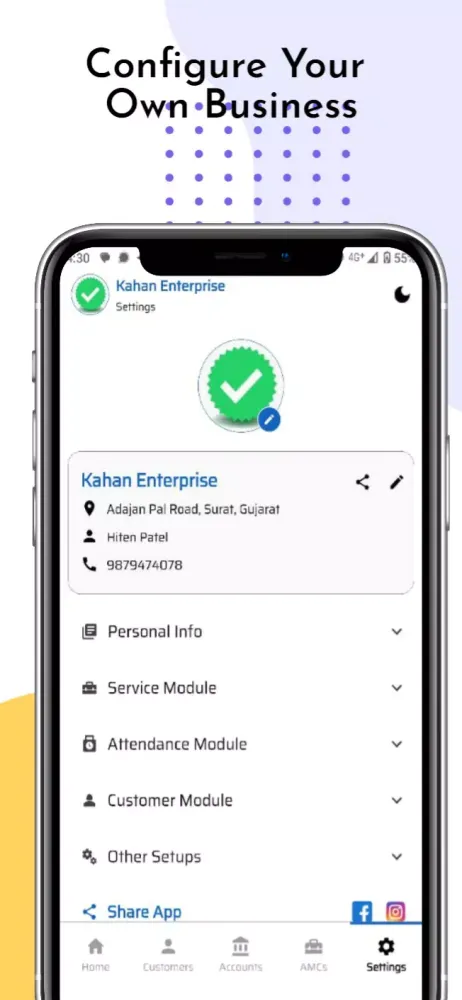 Zrzuty ekranu Any Service (AMC Management)