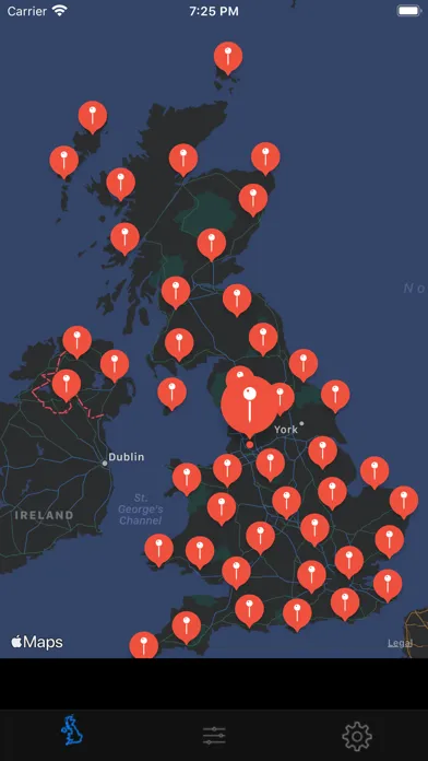 Ảnh chụp màn hình của UK Ham Repeaters