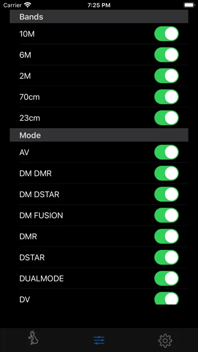 Ảnh chụp màn hình của UK Ham Repeaters