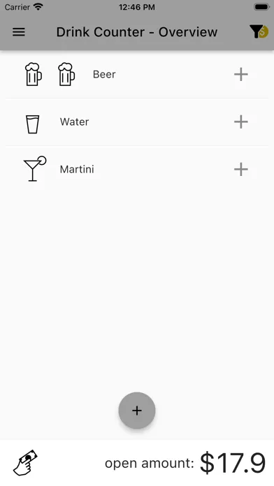 Drink Counter Screenshots