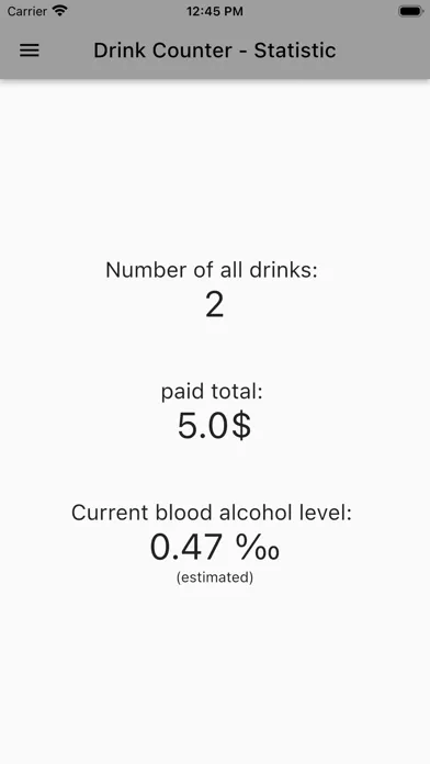 Drink Counter Screenshots