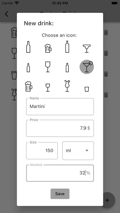 Drink Counter Screenshots
