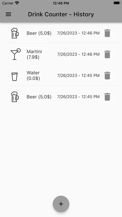 Drink Counter Screenshots