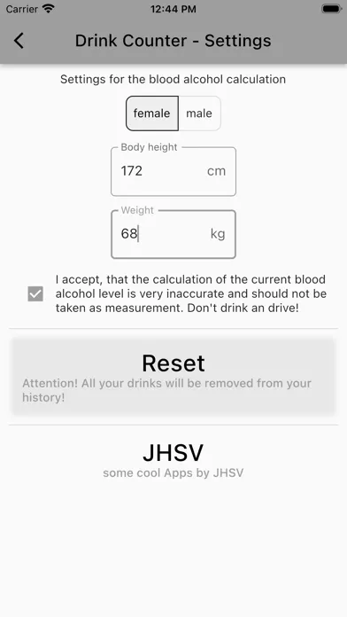 Drink Counter Screenshots