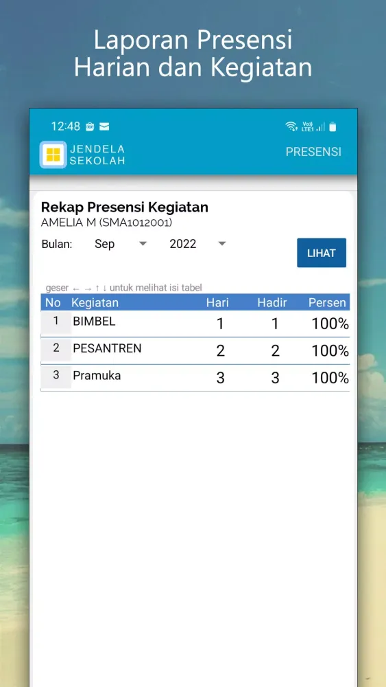 ภาพหน้าจอของ JIBAS Jendela Sekolah