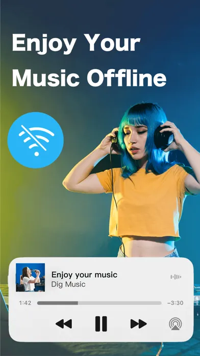 Capturas de tela do Dig Music-Offline Video & MP3