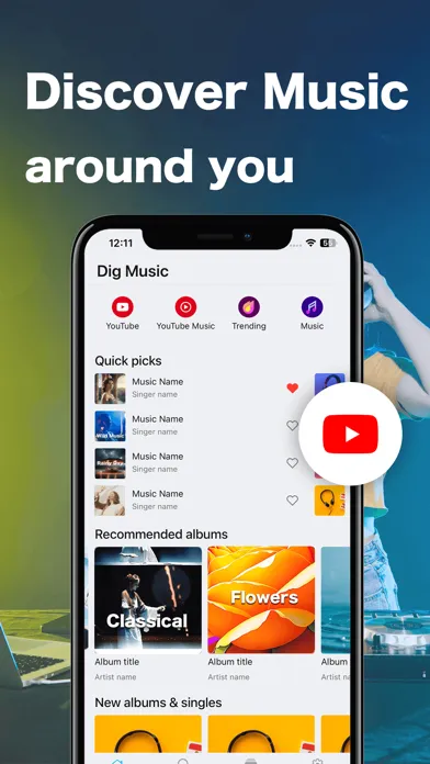 Capturas de tela do Dig Music-Offline Video & MP3