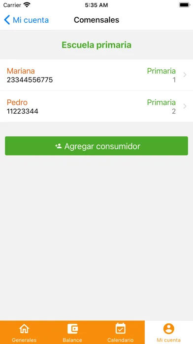 Nutrición Escolar スクリーンショット