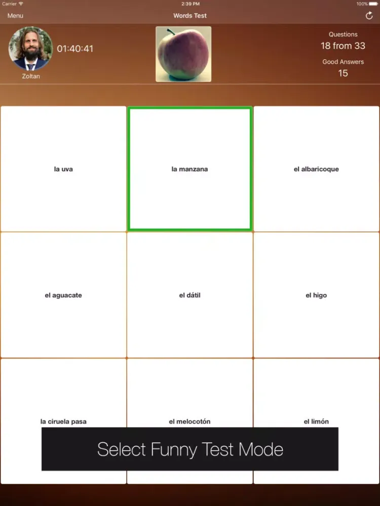 Tangkapan layar doMind ES - Spanish Language Words Teacher iPad 